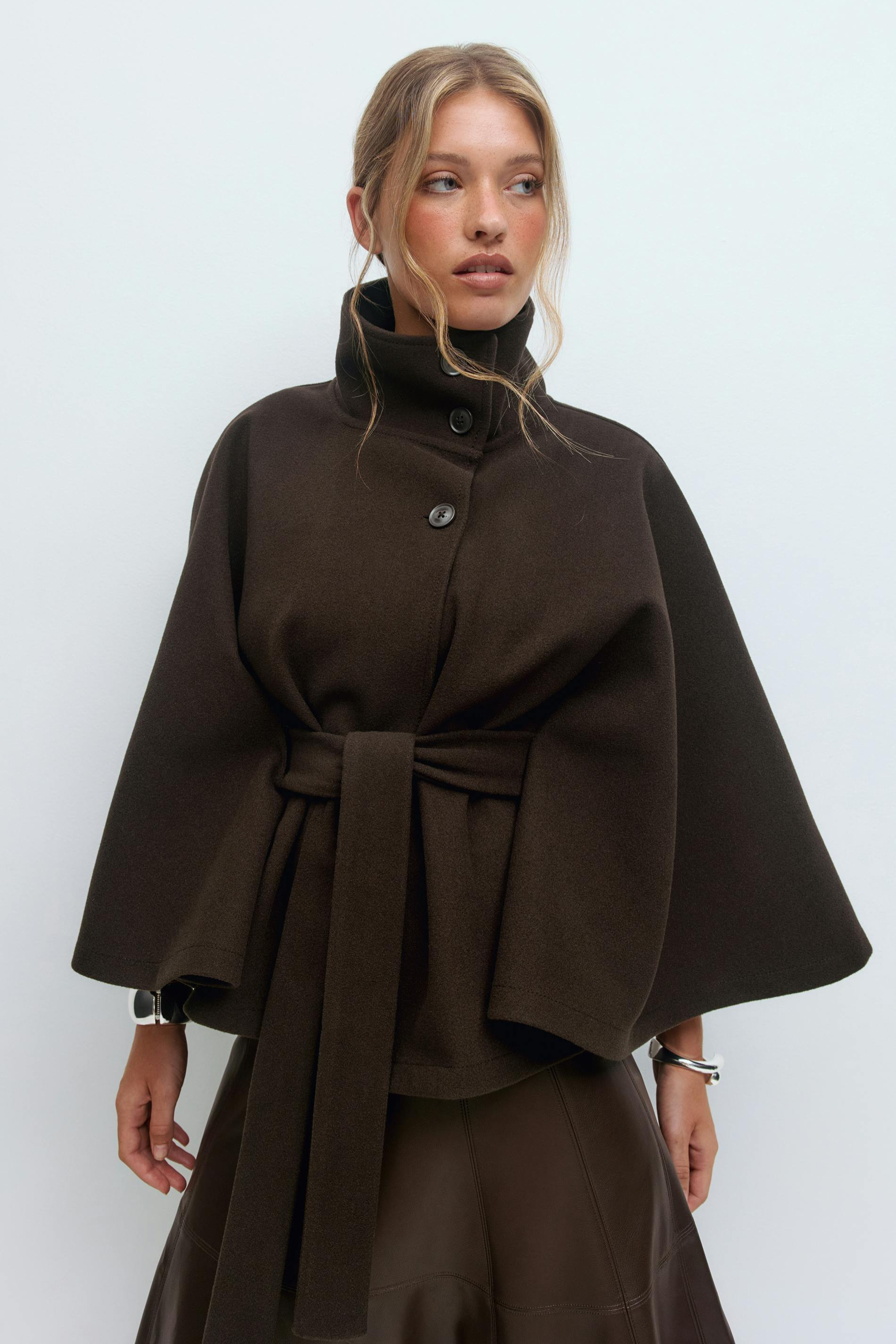 POPPY | Belted Cape Jacket