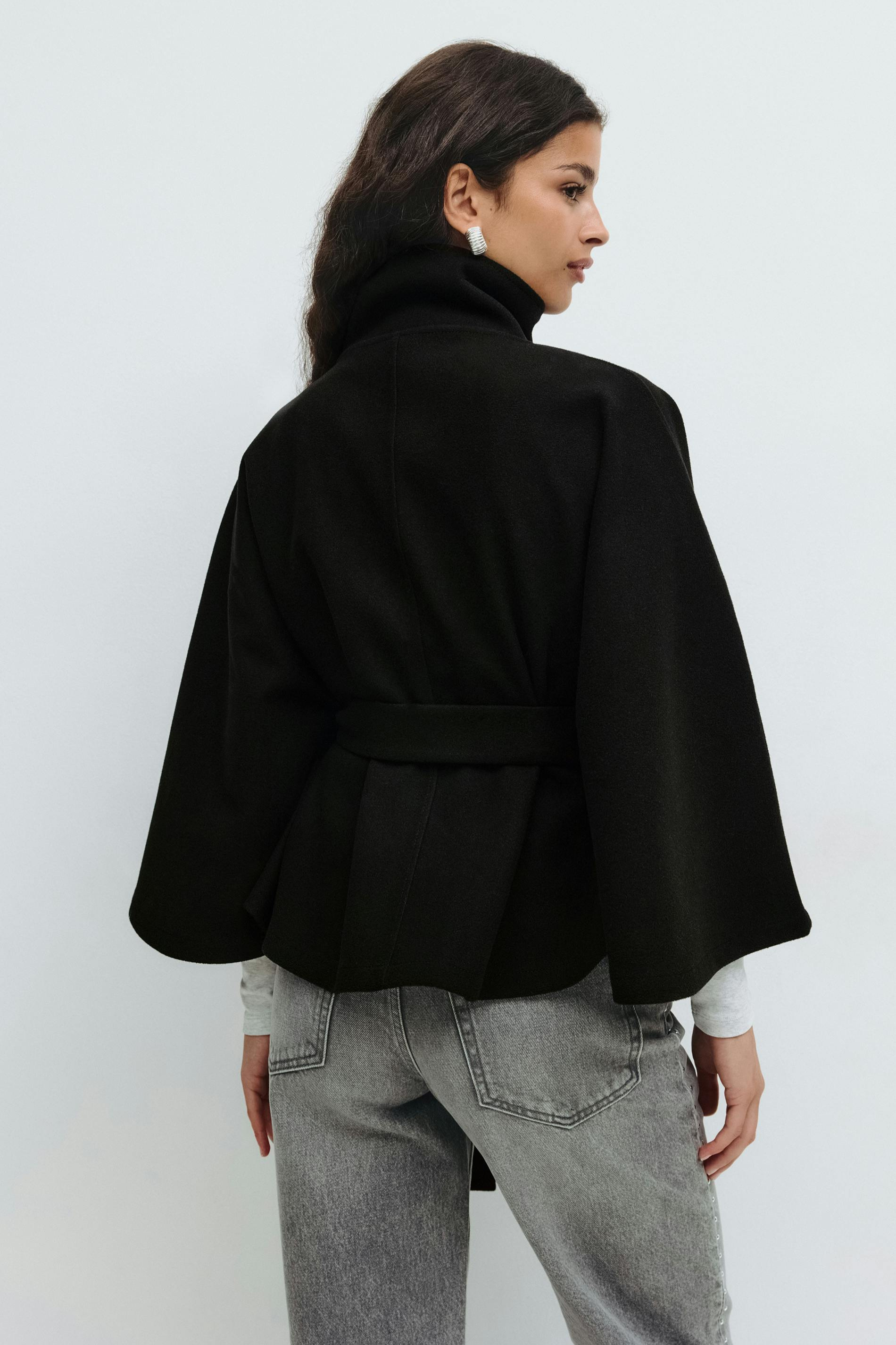 POPPY | Belted Cape Jacket