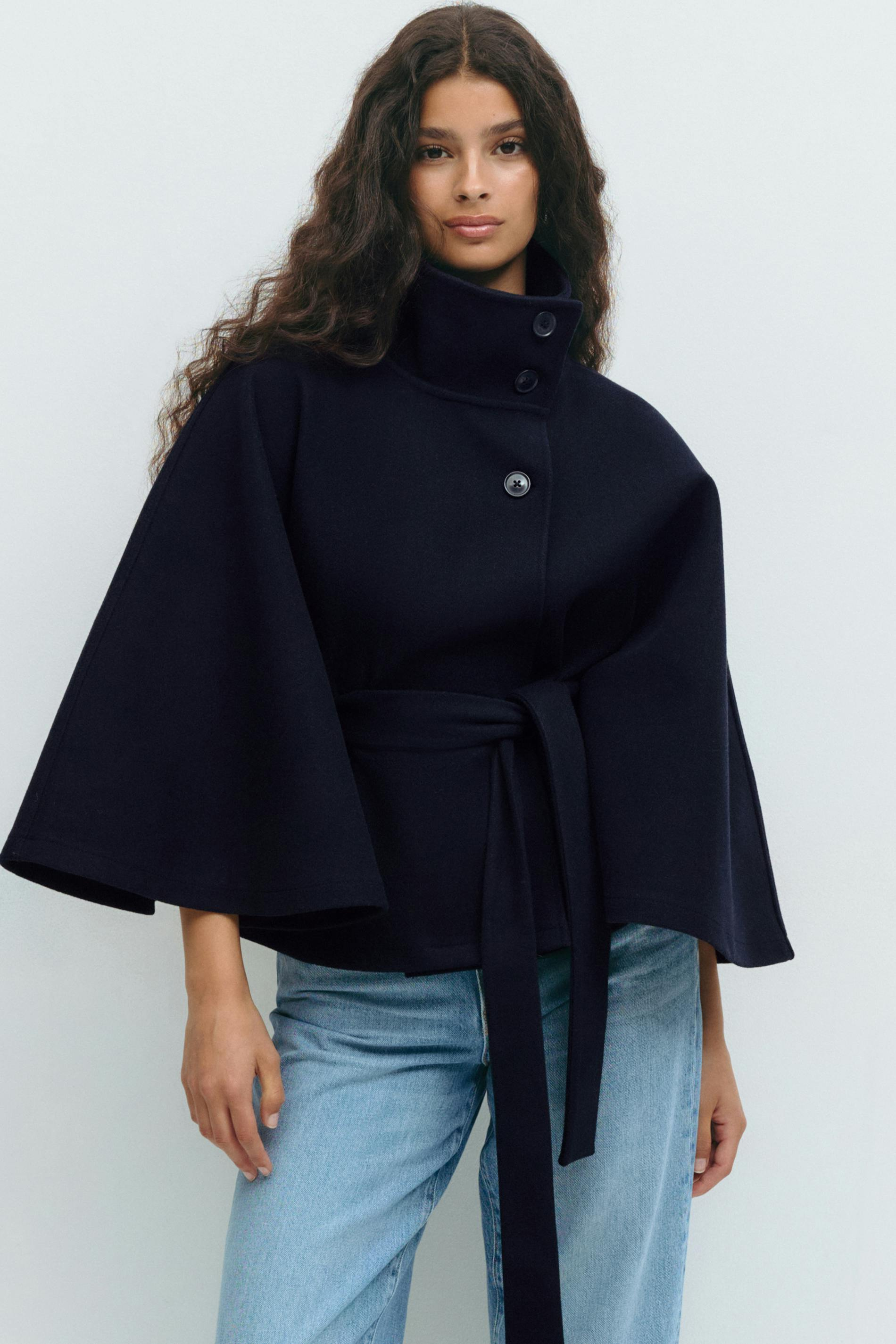 POPPY | Belted Cape Jacket