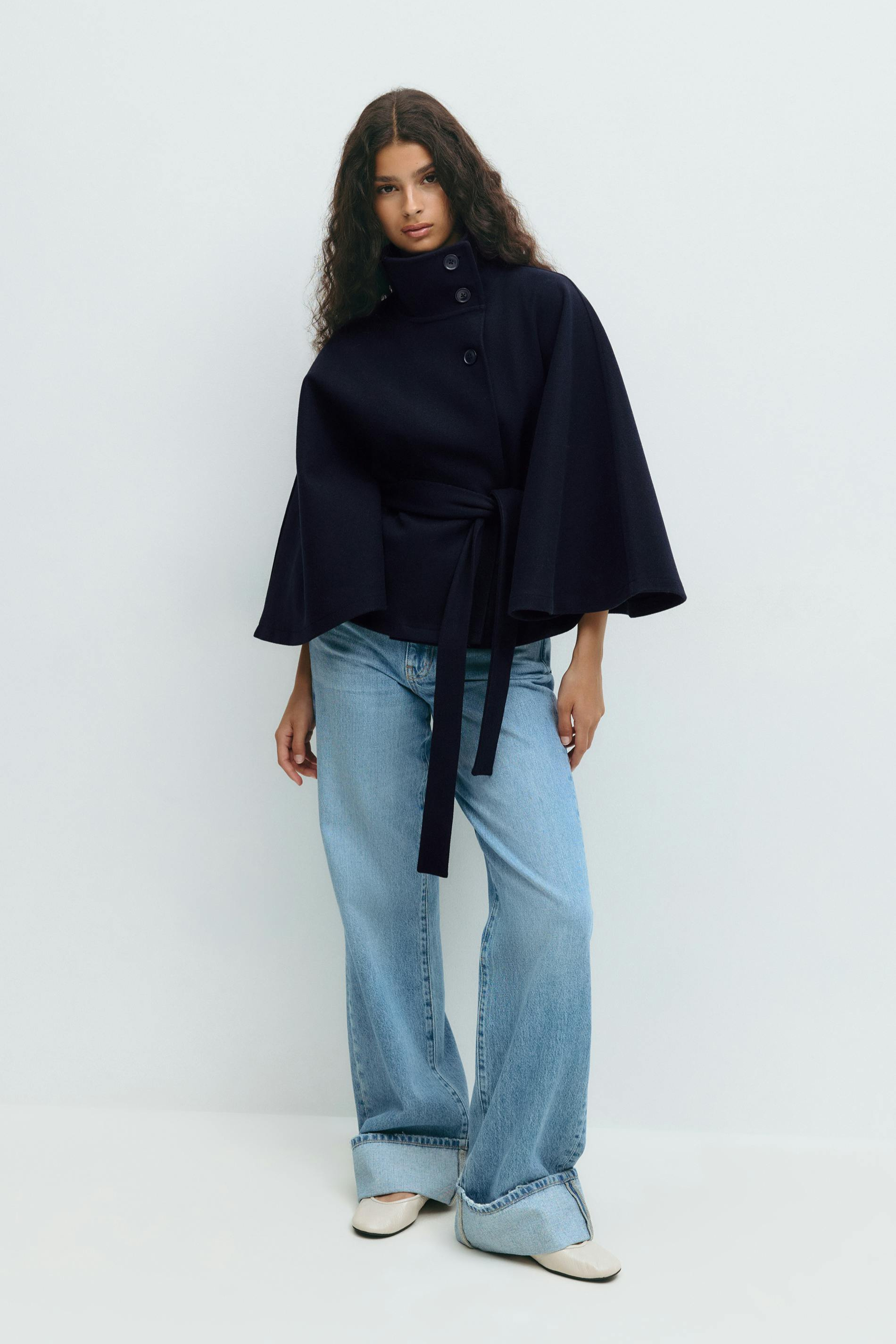 POPPY | Belted Cape Jacket