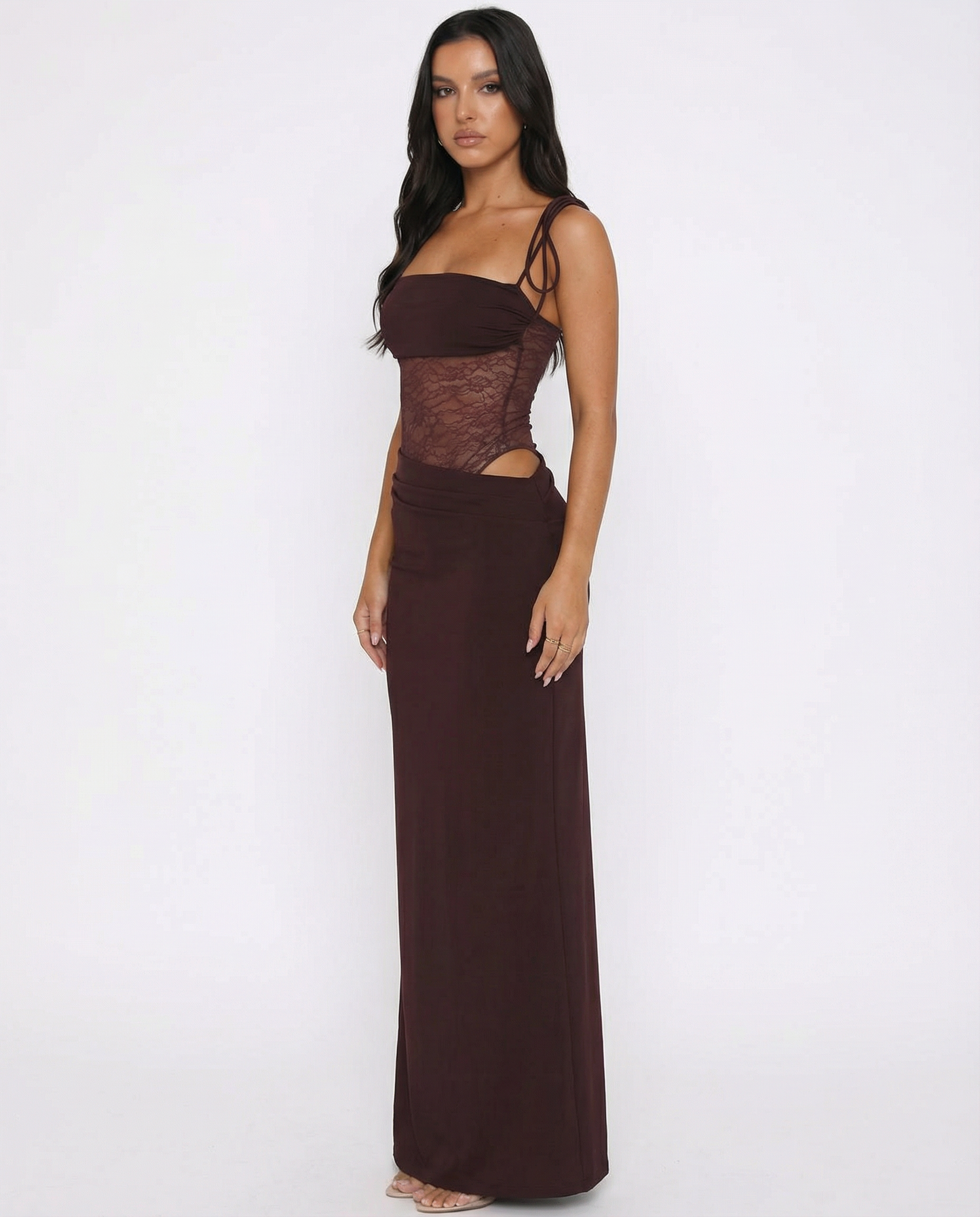POPPY | Lace Panel Maxi