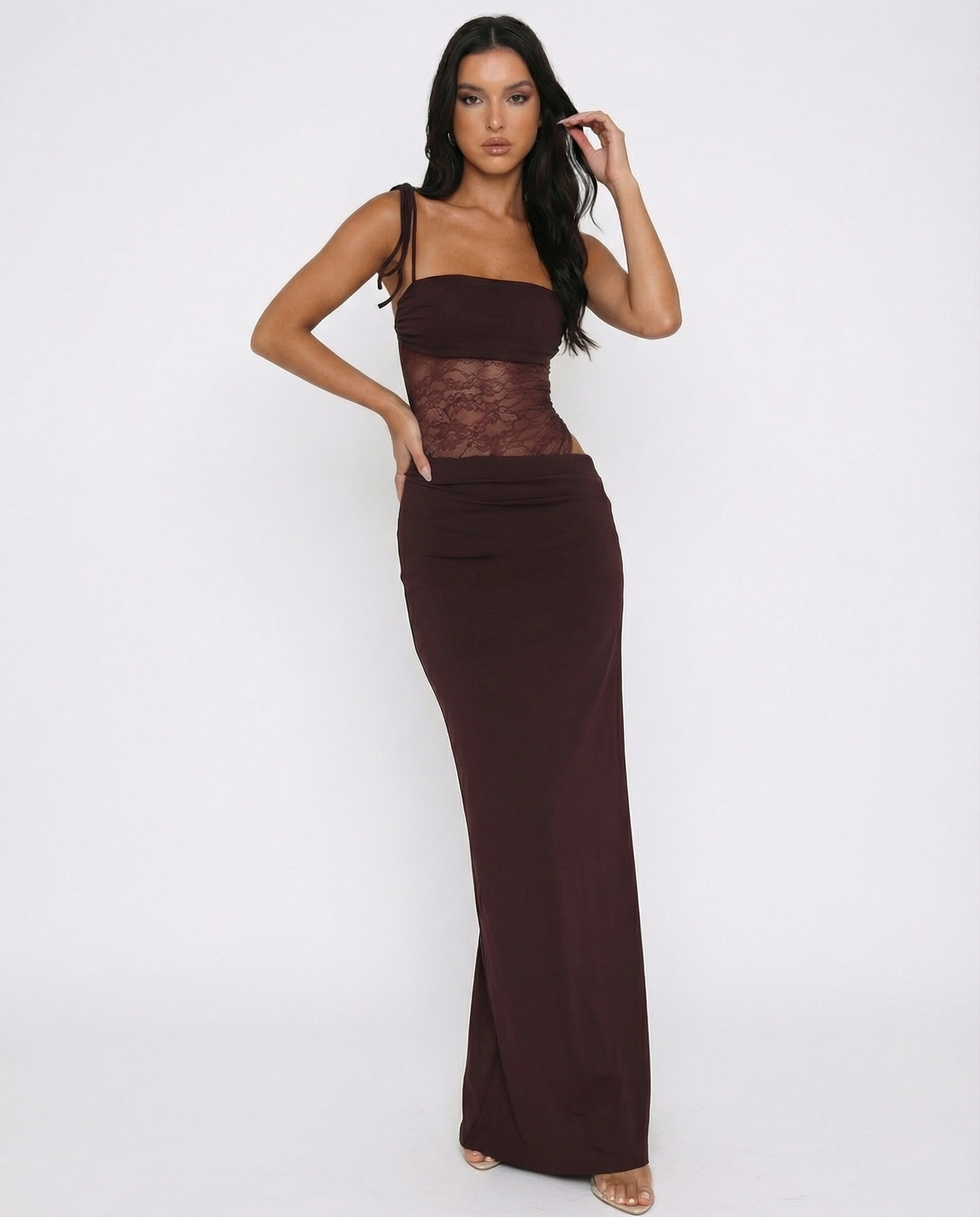 POPPY | Lace Panel Maxi