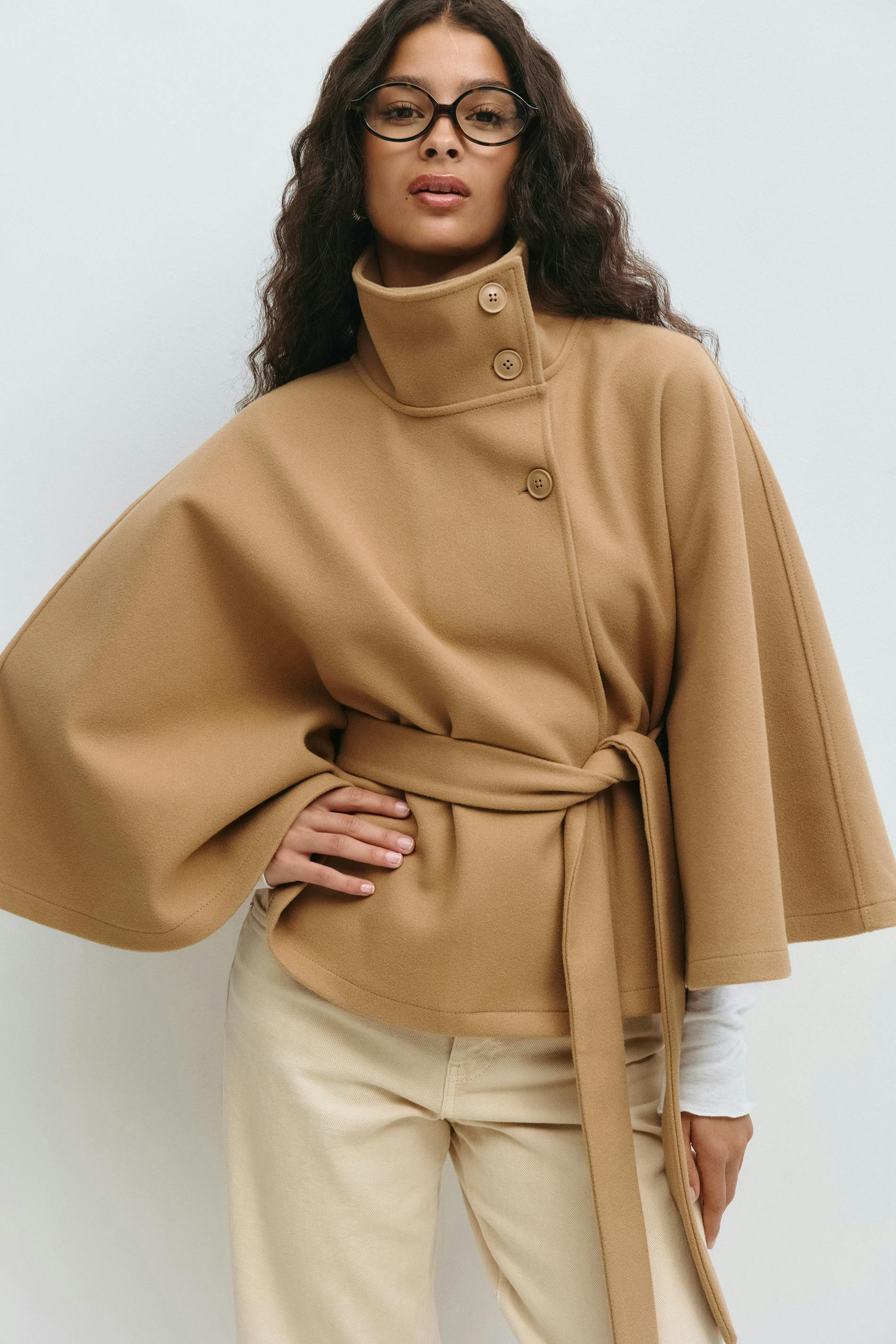 POPPY | Belted Cape Jacket