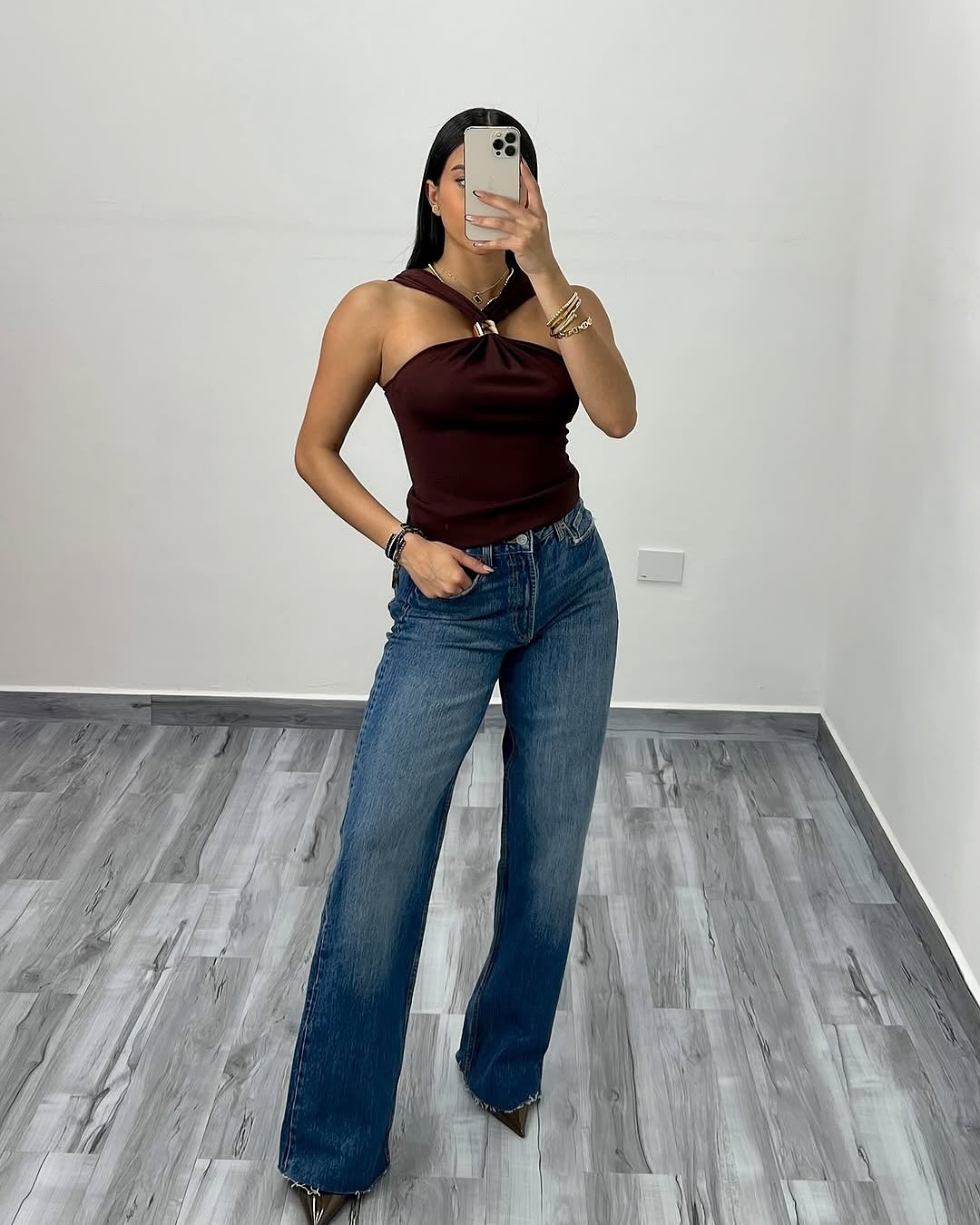 DAISY | Mocha Halter Top