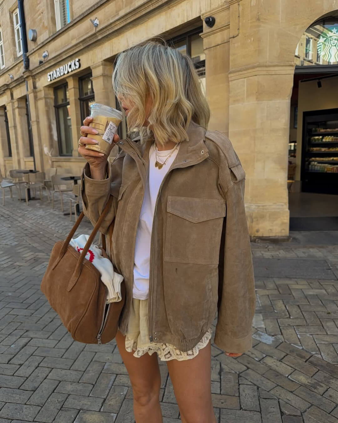 DAISY | Suede Moto Oversized Jacket