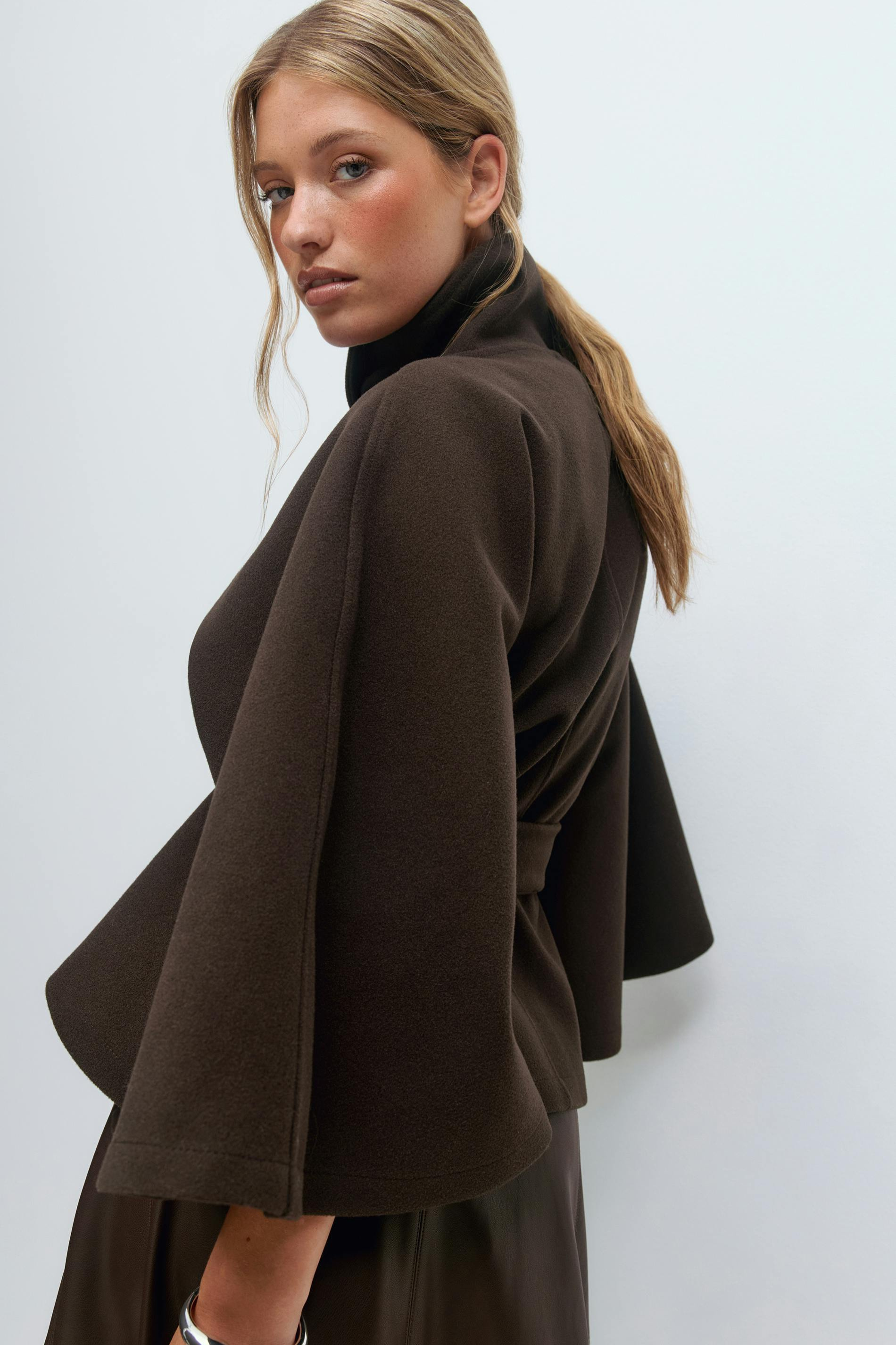 POPPY | Belted Cape Jacket