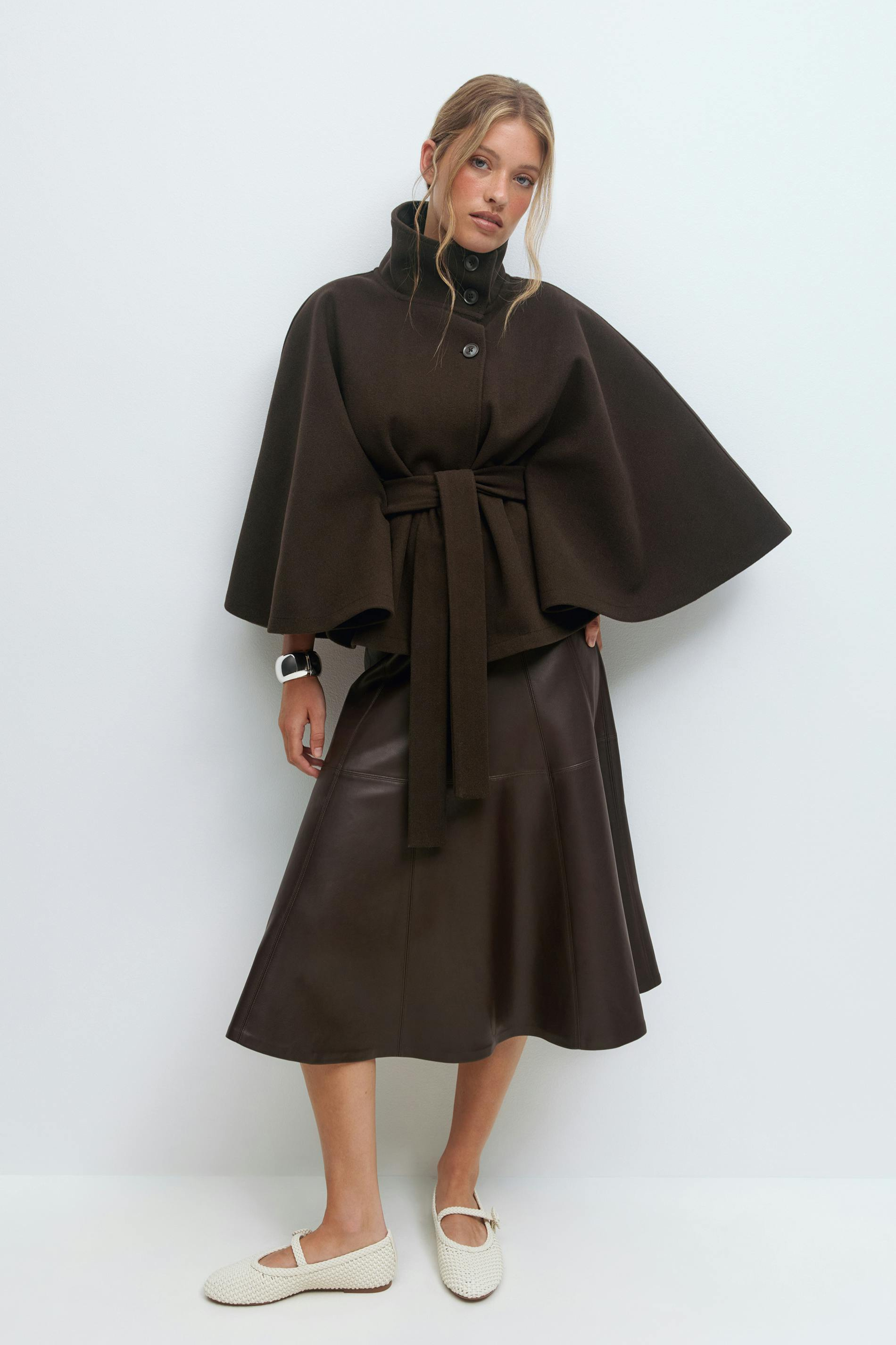 POPPY | Belted Cape Jacket