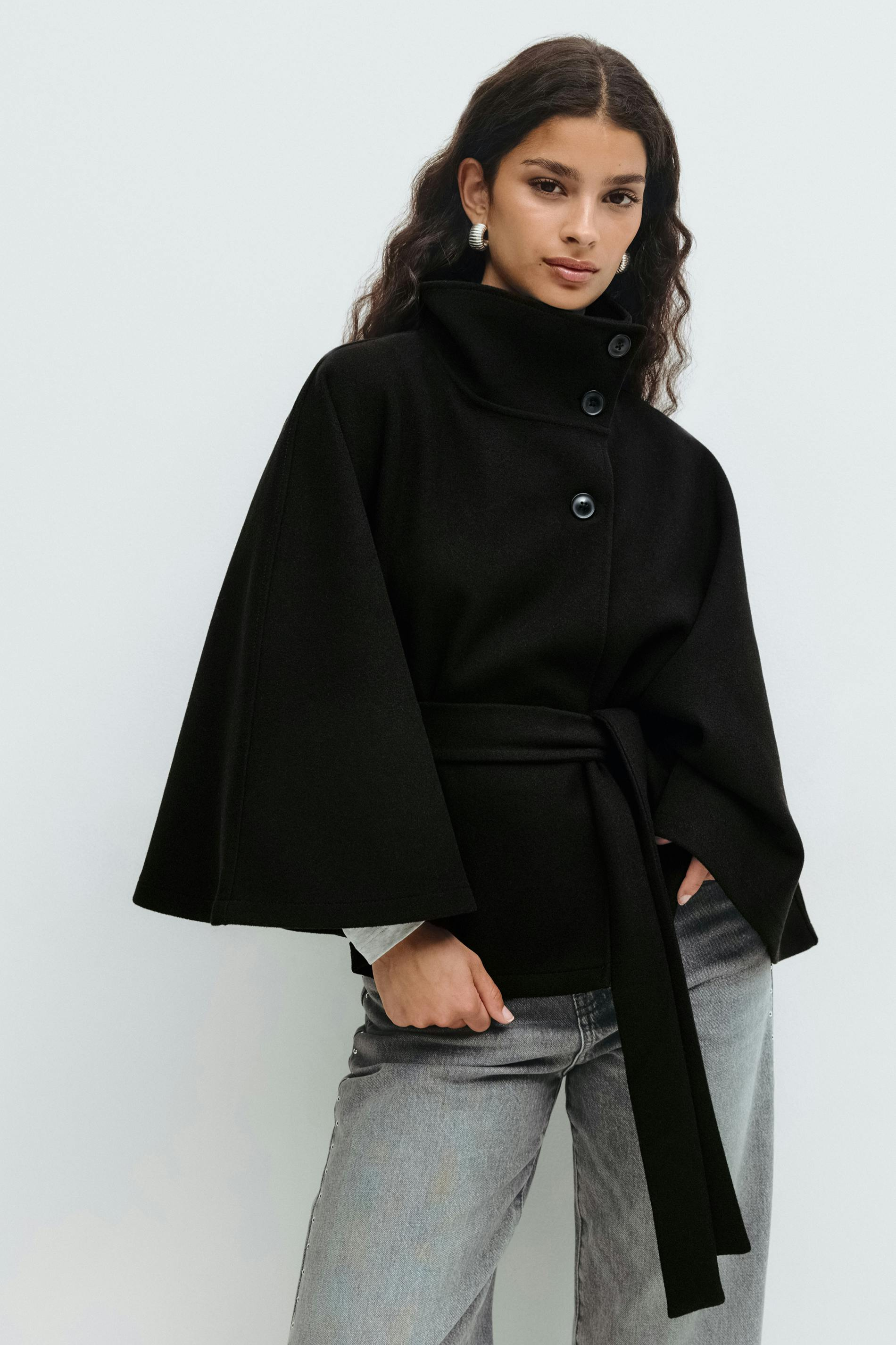 POPPY | Belted Cape Jacket