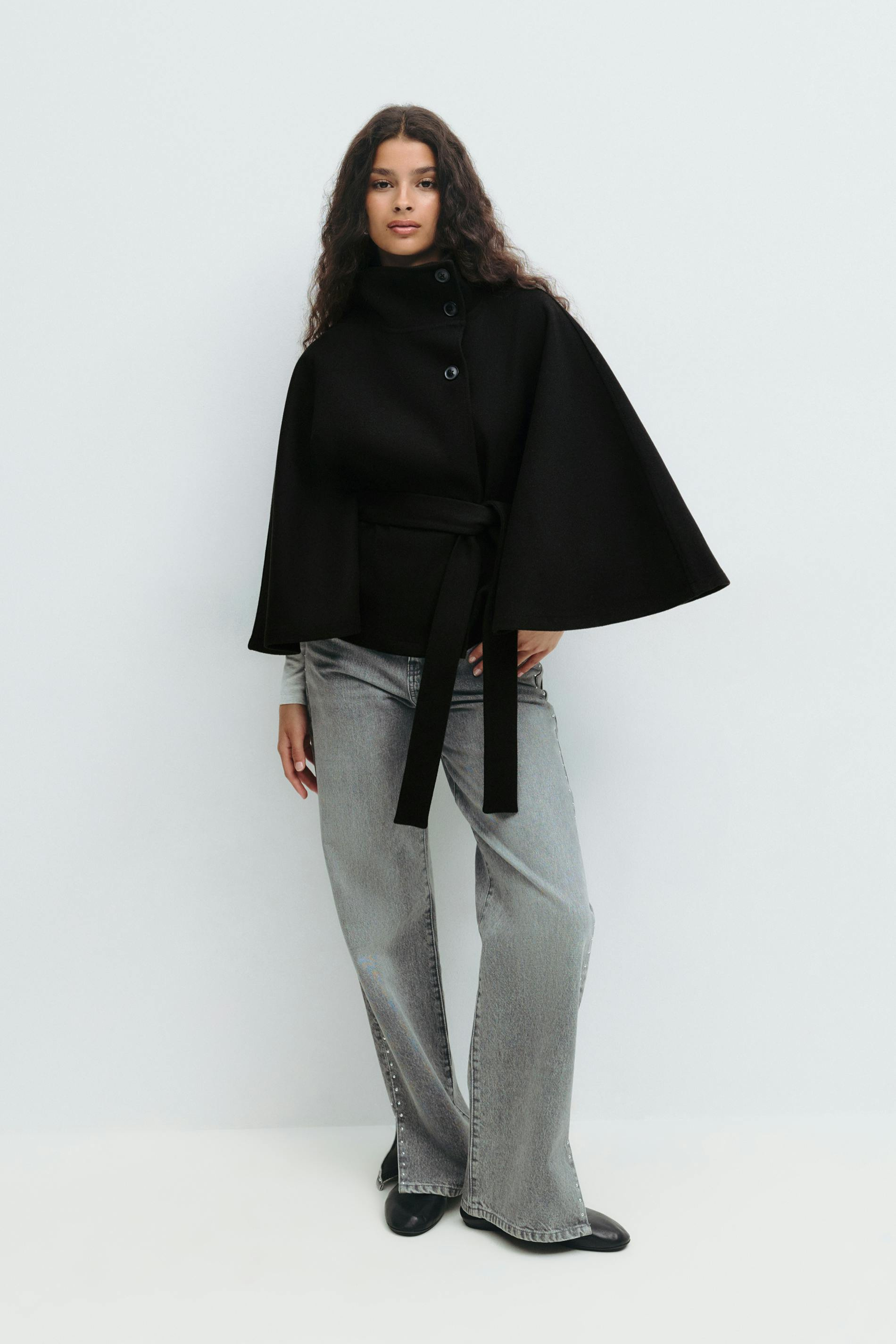 POPPY | Belted Cape Jacket