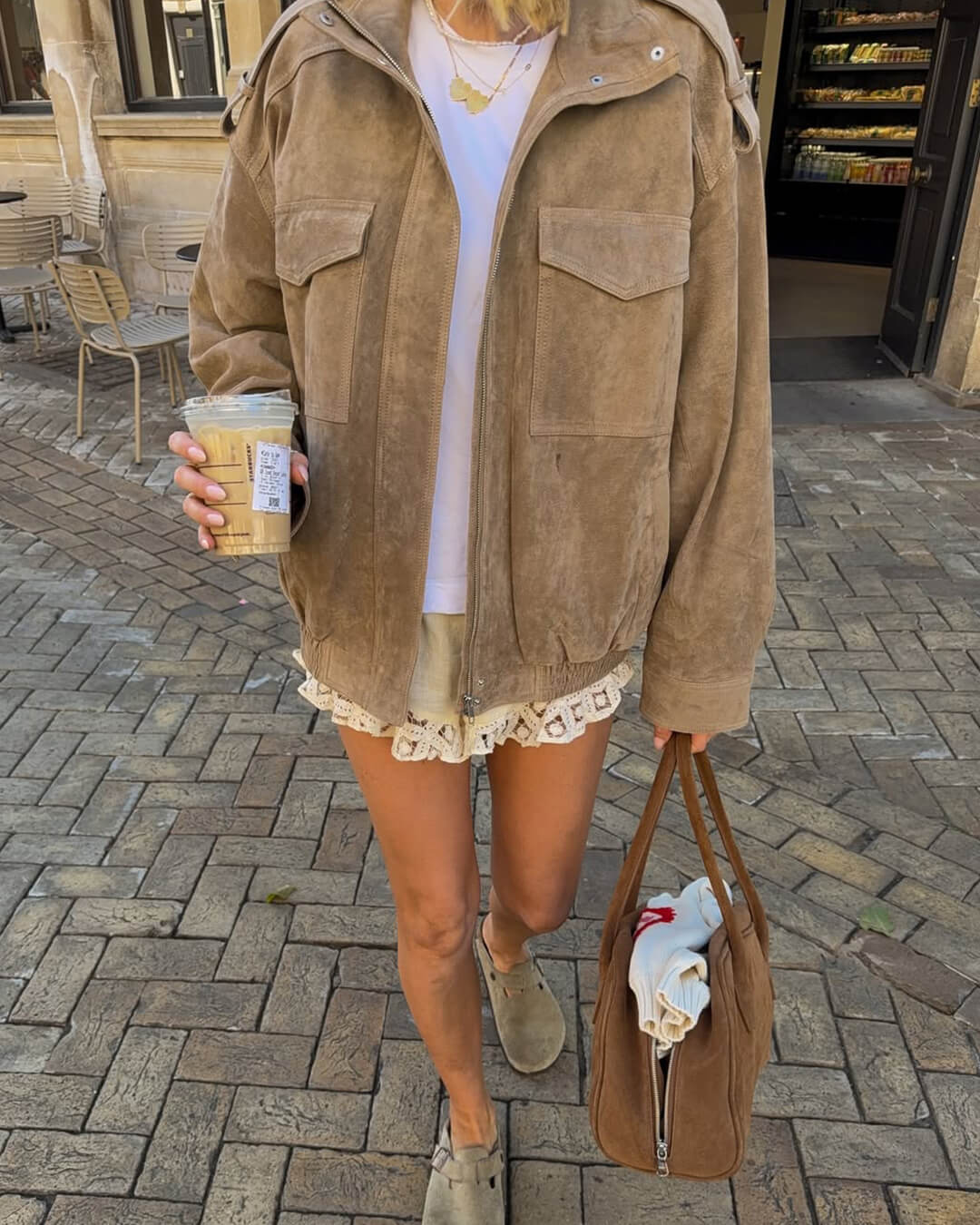 DAISY | Suede Moto Oversized Jacket